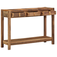 Tavolo Consolle 107x33x76 cm Legno Massello di Recupero