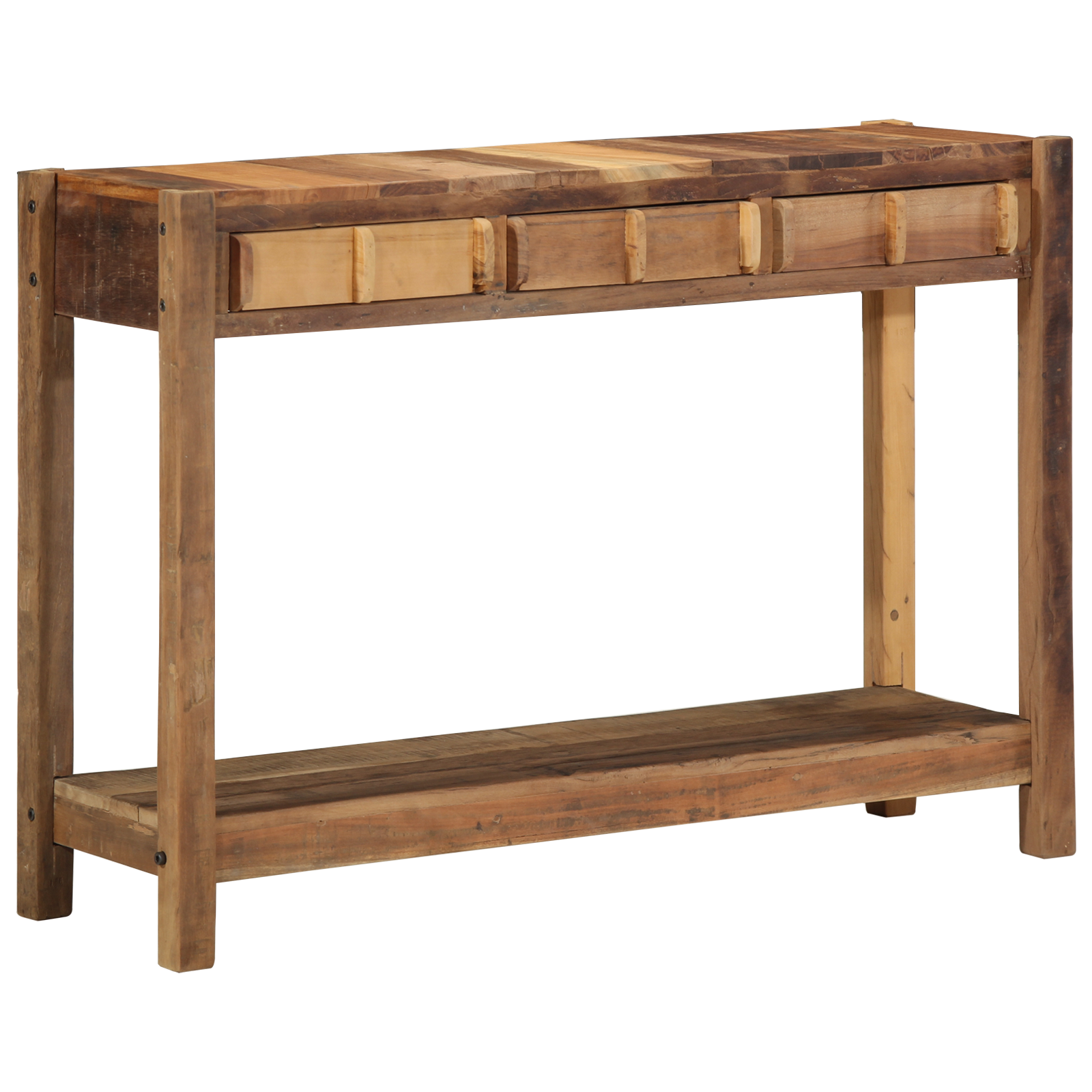 Tavolo Consolle 107x33x76 cm Legno Massello di Recupero