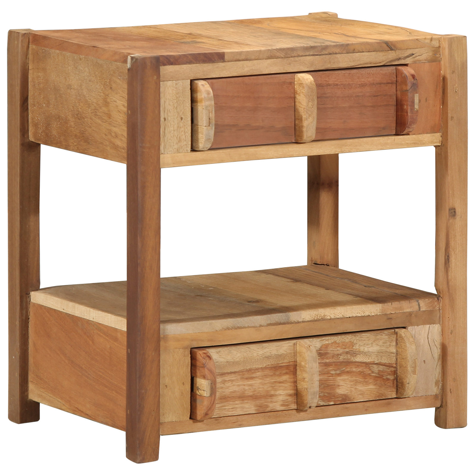 Tavolino 43x32x46 cm Legno Massello Recuperato