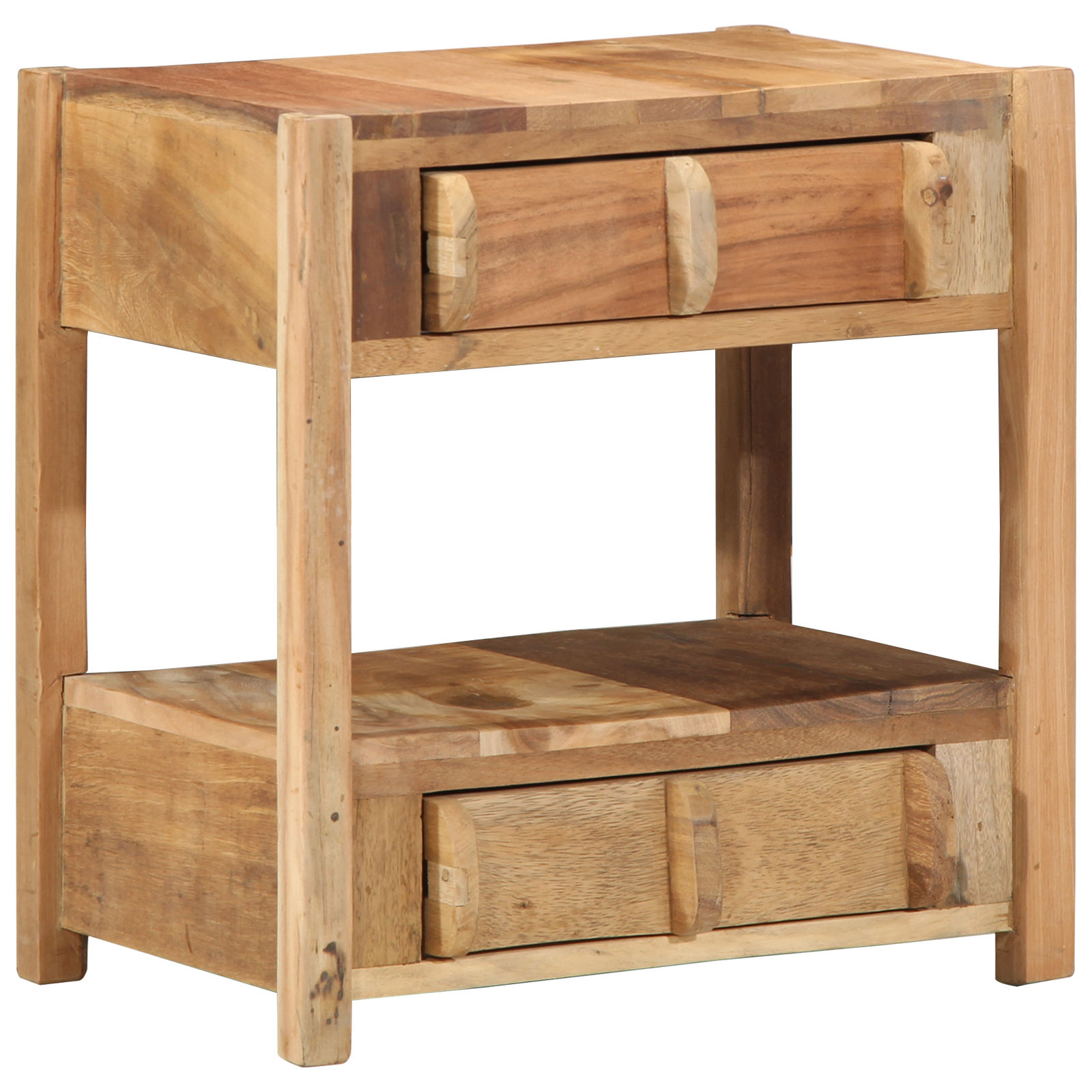 Tavolino 43x32x46 cm Legno Massello Recuperato
