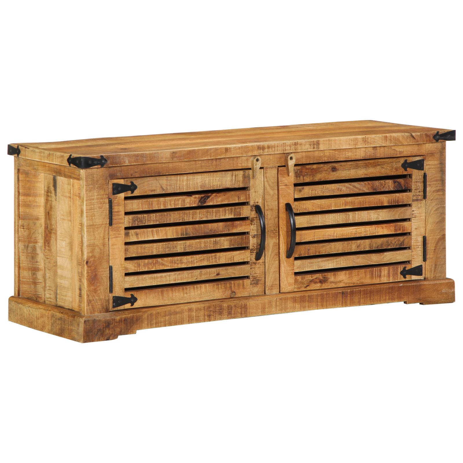 Panchina vitaXL 110x38x45 cm Legno Massello di Mango Grezzo