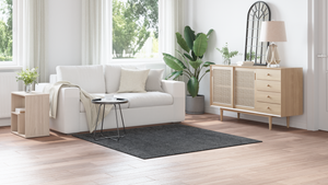 Tappeto Shaggy con Retro in Lattice Grigio Scuro 160x160 cm