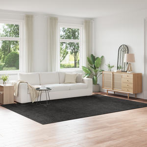 Tappeto Shaggy con retro in lattice grigio scuro 240x340 cm