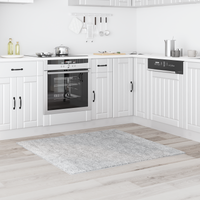 Tappeto Shaggy con Supporto in Lattice Grigio 120x120 cm