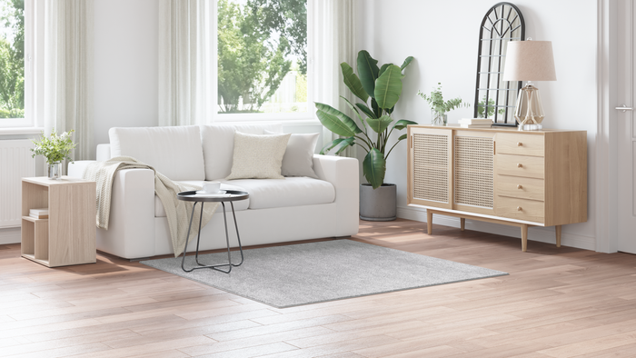 Tappeto Shaggy con retro in lattice Grigio 160x160 cm