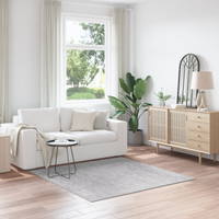 Tappeto Shaggy con retro in lattice Grigio 160x160 cm