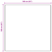 Tappeto Shaggy con retro in lattice Grigio 160x160 cm