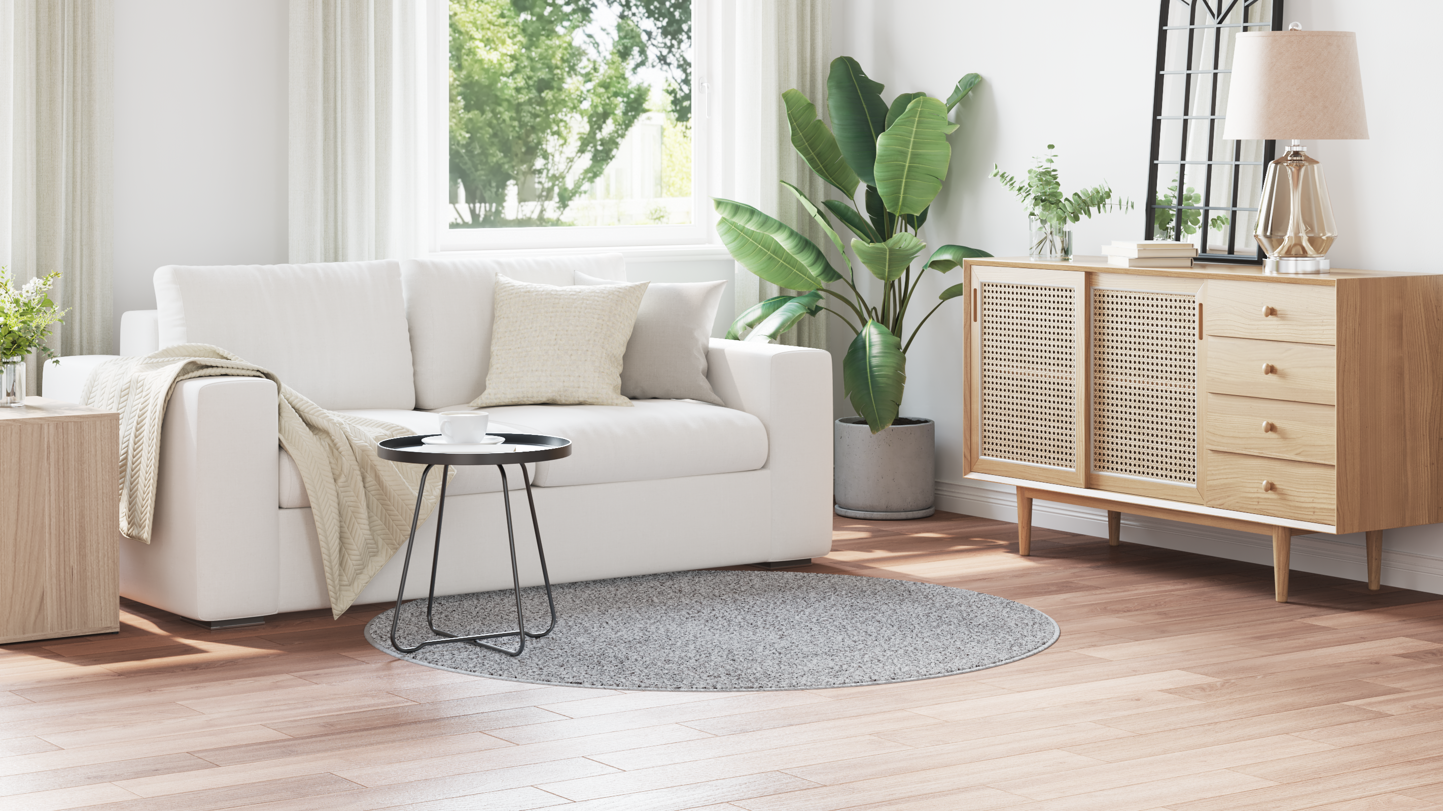 Tappeto Shaggy con fondo in lattice Grigio ø160 cm