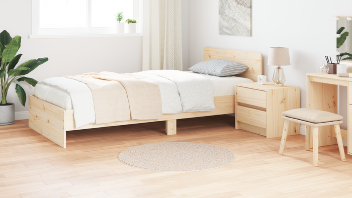 Tappeto Shaggy con retro in lattice crema ø90 cm