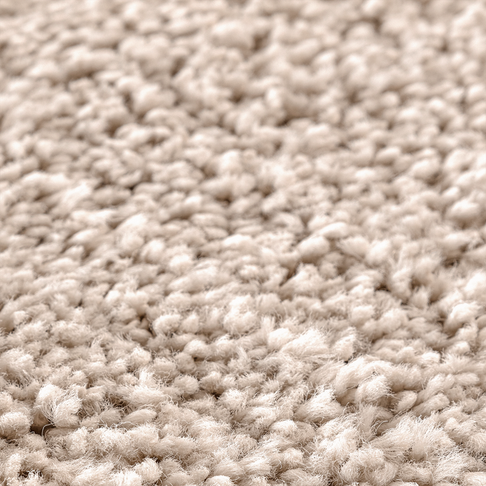 Tappeto Shaggy con Retro in Lattice Crema ø120 cm