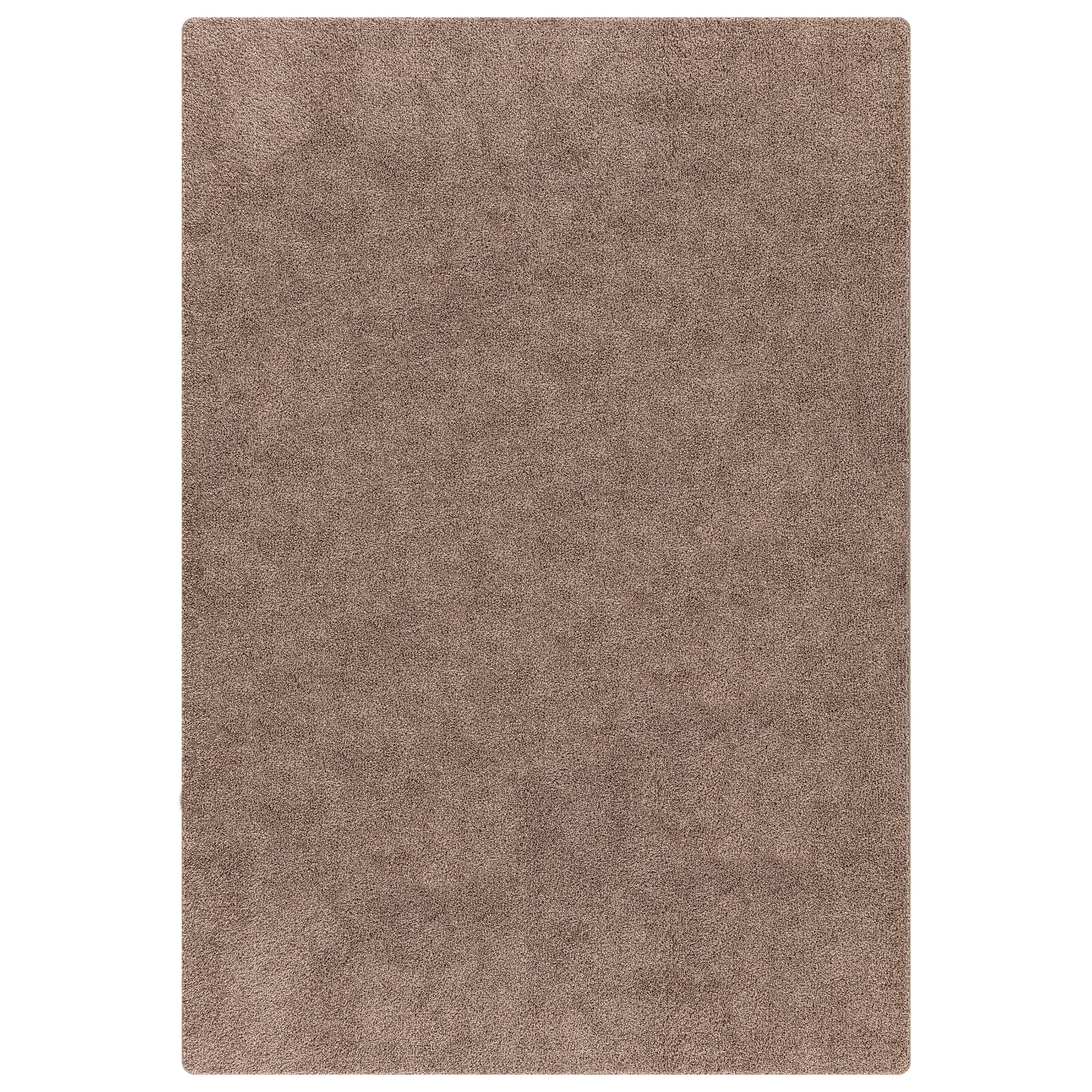 Tappeto Shaggy  con retro in lattice Marrone 80x150 cm