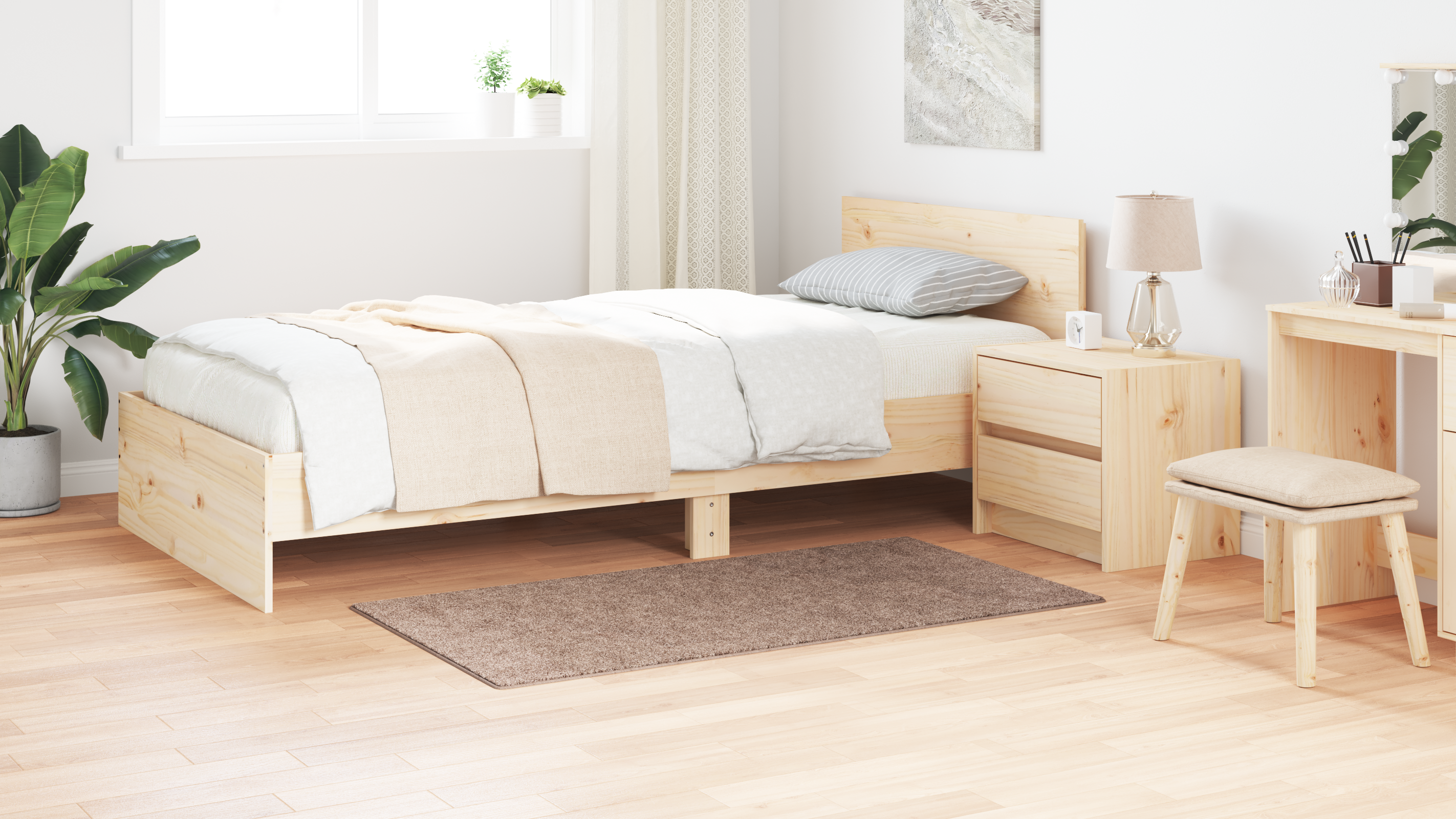 Tappeto Shaggy  con retro in lattice Marrone 80x150 cm