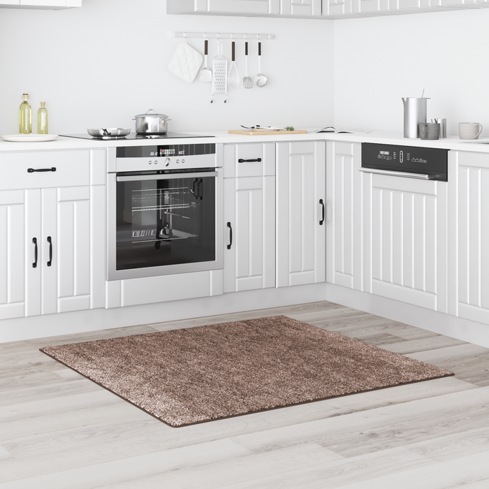 Tappeto Shaggy Alta Pelo Marrone 120x120 cm PP