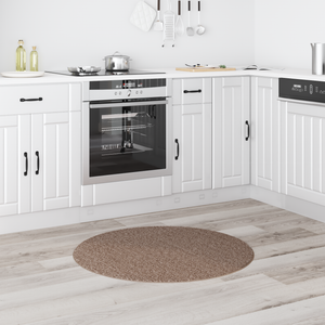 Tappeto Shaggy con retro in lattice Marrone ø90 cm