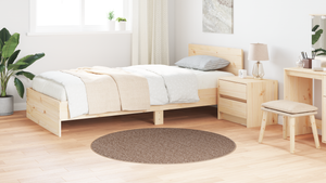 Tappeto Shaggy con retro in lattice Marrone ø120 cm