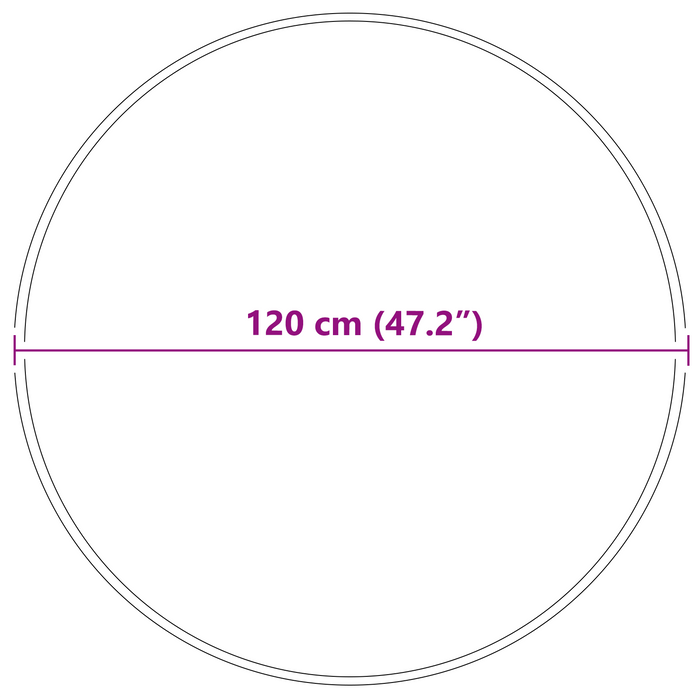 Tappeto Shaggy con retro in lattice Marrone ø120 cm