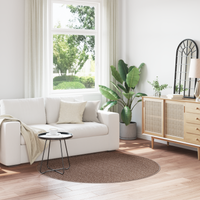 Tappeto Shaggy con retro in lattice Marrone ø160 cm