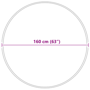 Tappeto Shaggy con retro in lattice Marrone ø160 cm