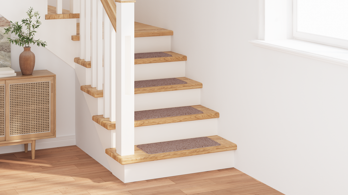 Tappeti per scale  con retro in lattice Marrone Chiaro 25x60 cm