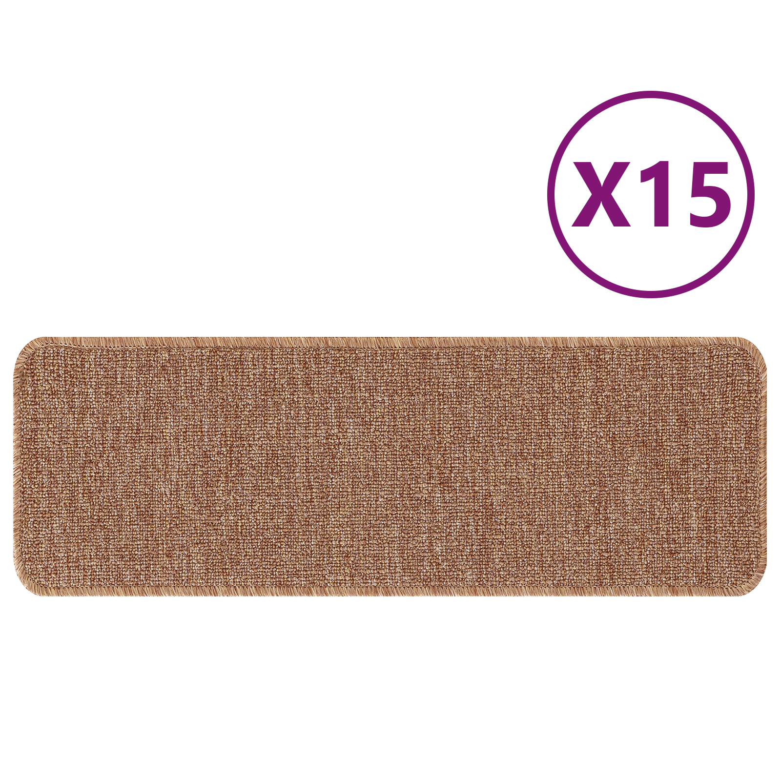 Tappeti per scale  con retro in lattice Giallo 25x60 cm