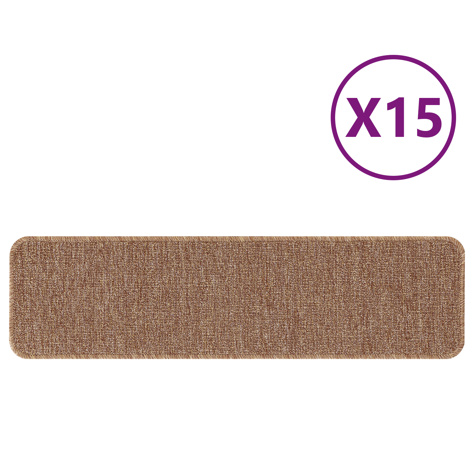 Tappeti per scale  con retro in lattice Giallo 20x75 cm