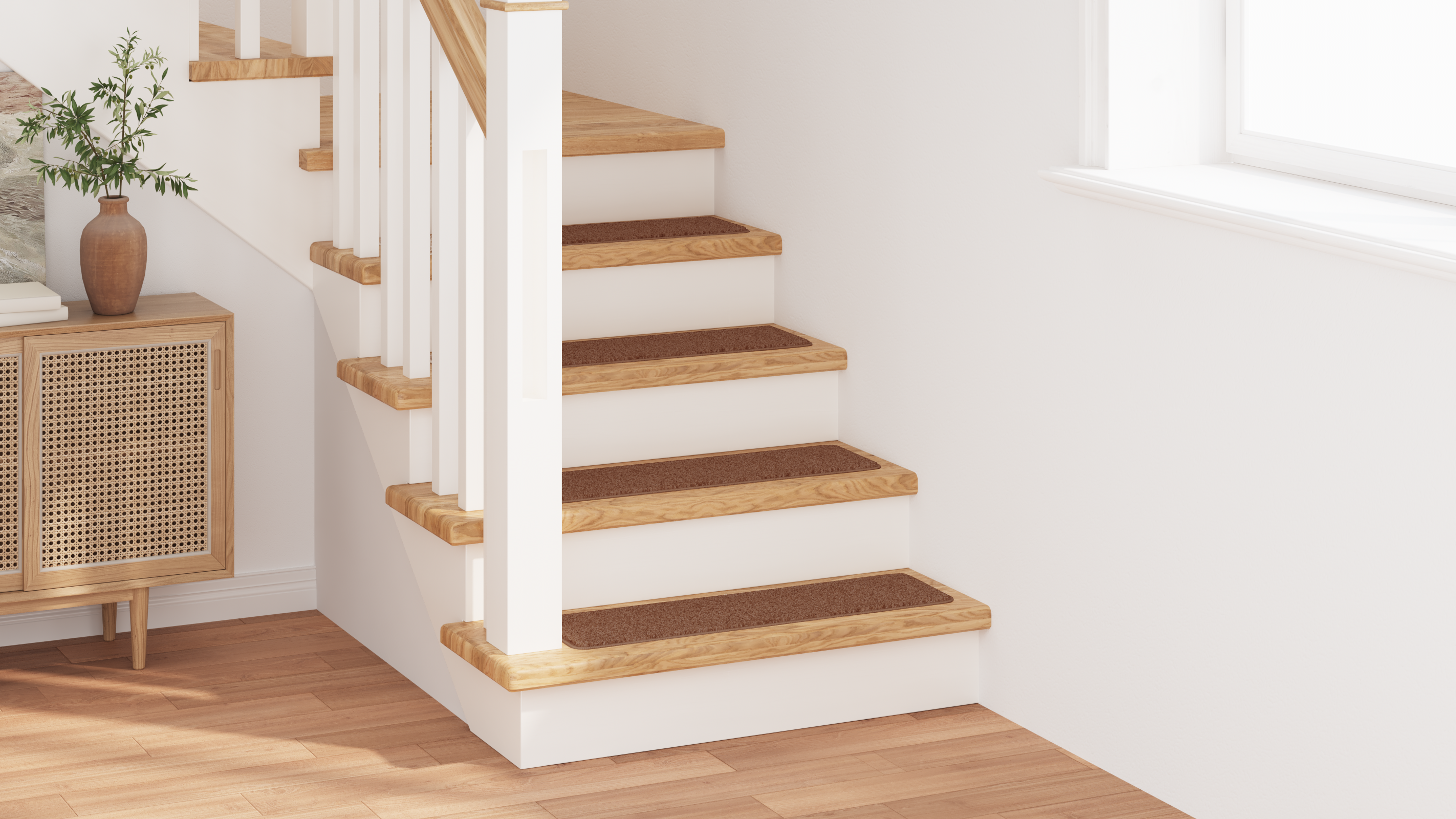 Tappeti per scale  con supporto in lattice Giallo 20x75 cm