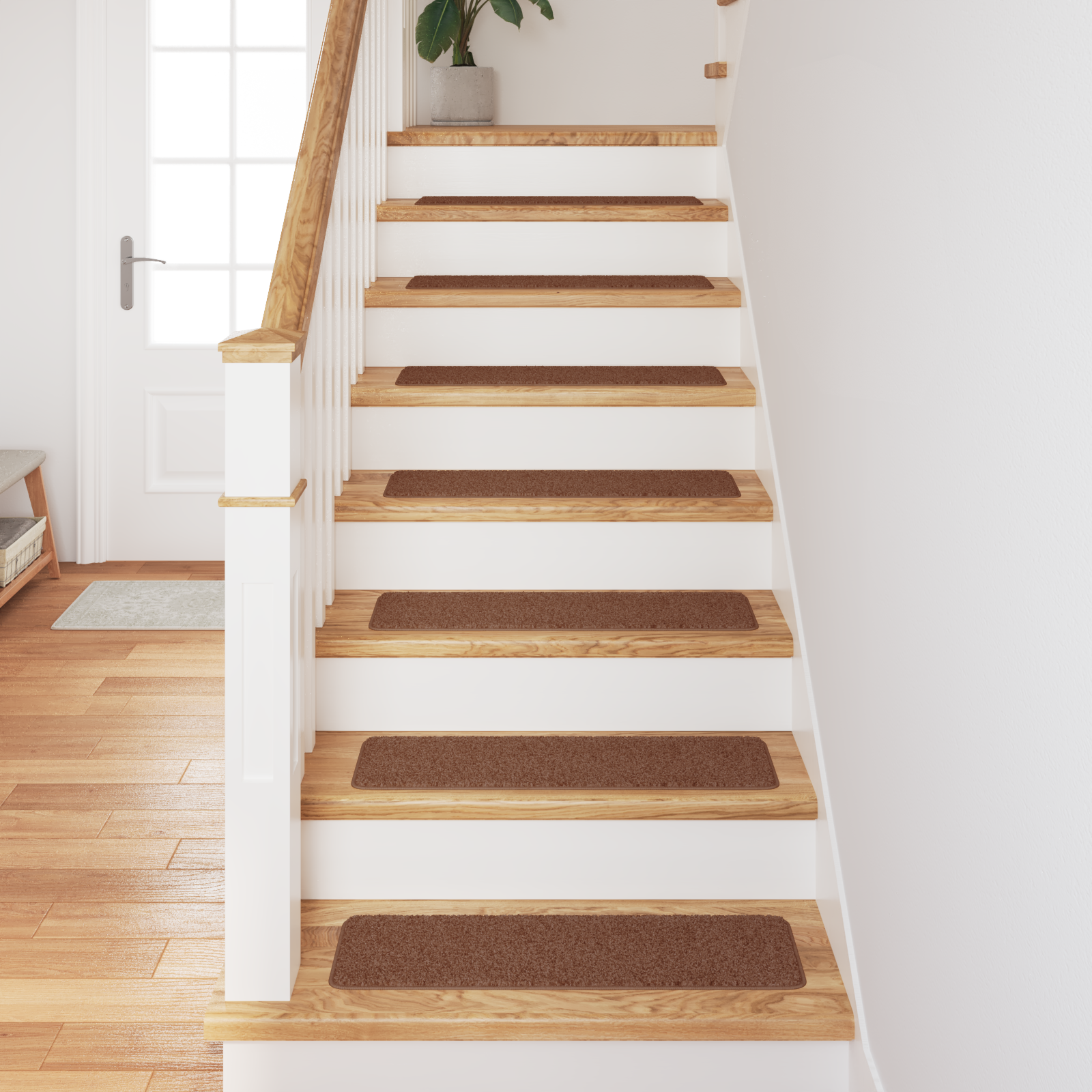 Tappeti per scale  con supporto in lattice Giallo 20x75 cm