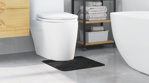 Tappetino da bagno U-Shaped Grigio Scuro 50x50 cm Polipropilene Antiscivolo