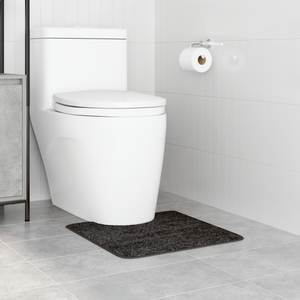 Tappetino da bagno U-Shaped Grigio Scuro 50x50 cm Polipropilene Antiscivolo