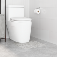 Tappetino da bagno U-Shaped Grigio 50x50 cm in Polipropilene Antiscivolo