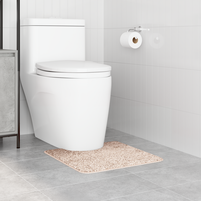 Tappetino da Bagno U-Shaped Panna 50x50 cm Polipropilene Antiscivolo
