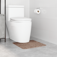 Tappetino da Bagno U-Shaped Marrone 50x50 cm in Polipropilene Antiscivolo