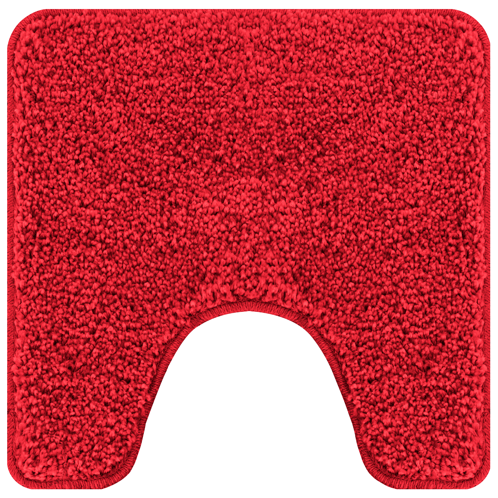 Tappetino da bagno U-Shaped Rosso 50x50 cm in Polipropilene Antiscivolo