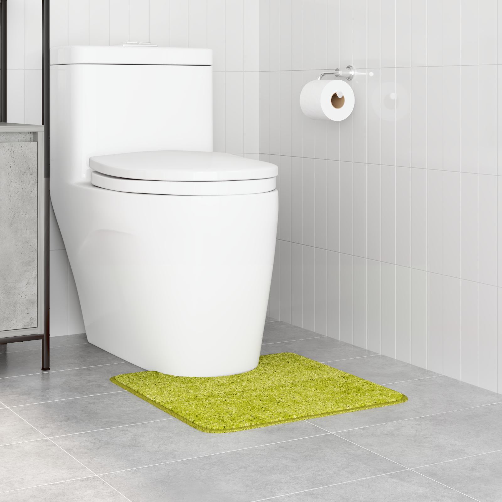 Tappetino da bagno U-Shaped Verde 50x50 cm Polipropilene Antiscivolo