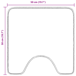 Tappetino da bagno U-Shaped Turchese 50x50 cm Polipropilene Antiscivolo