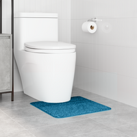 Tappetino da bagno a forma di U Blu 50x50 cm Polipropilene Antiscivolo