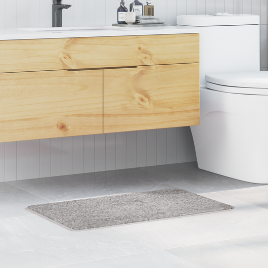 Tappetino da Bagno Rettangolare Grigio 50x80 cm in Polipropilene Antiscivolo