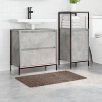 Tappetino da bagno rettangolare marrone 50x80 cm in polipropilene antiscivolo