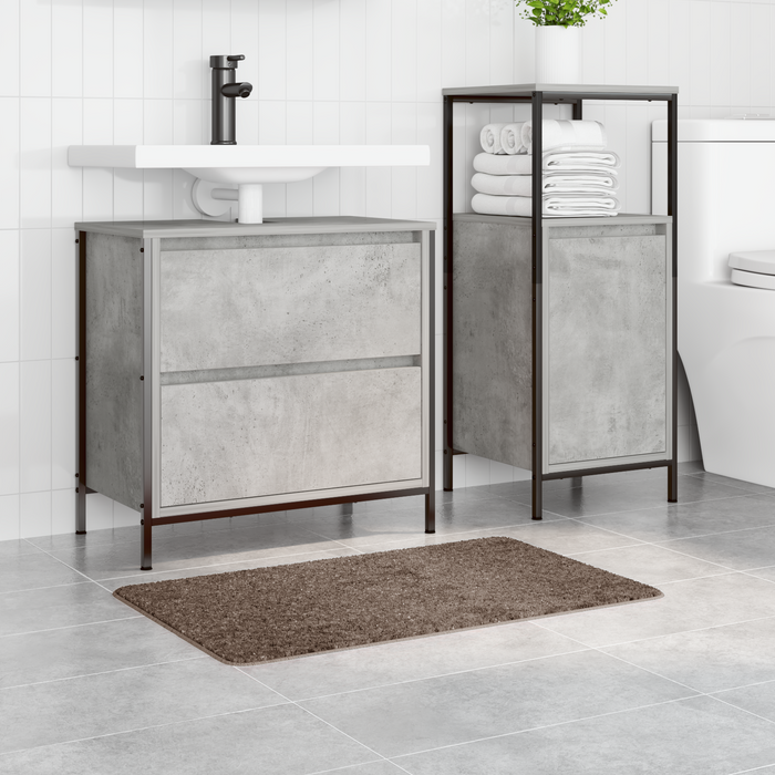 Tappetino da bagno rettangolare marrone 50x80 cm in polipropilene antiscivolo