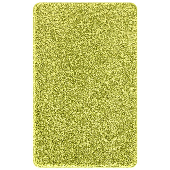 Tappetino da bagno rettangolare verde 50x80 cm in polipropilene antiscivolo