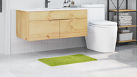 Tappetino da bagno rettangolare verde 50x80 cm in polipropilene antiscivolo