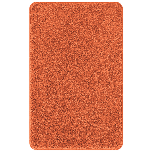 Tappetino da bagno rettangolare arancione 50x80 cm in polipropilene antiscivolo