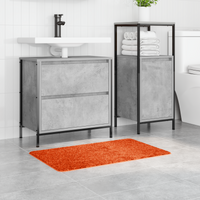 Tappetino da bagno rettangolare arancione 50x80 cm in polipropilene antiscivolo