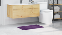 Tappetino da bagno rettangolare viola 50x80 cm in polipropilene antiscivolo