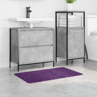 Tappetino da bagno rettangolare viola 50x80 cm in polipropilene antiscivolo