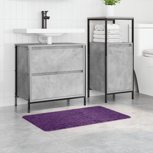 Tappetino da bagno rettangolare viola 50x80 cm in polipropilene antiscivolo