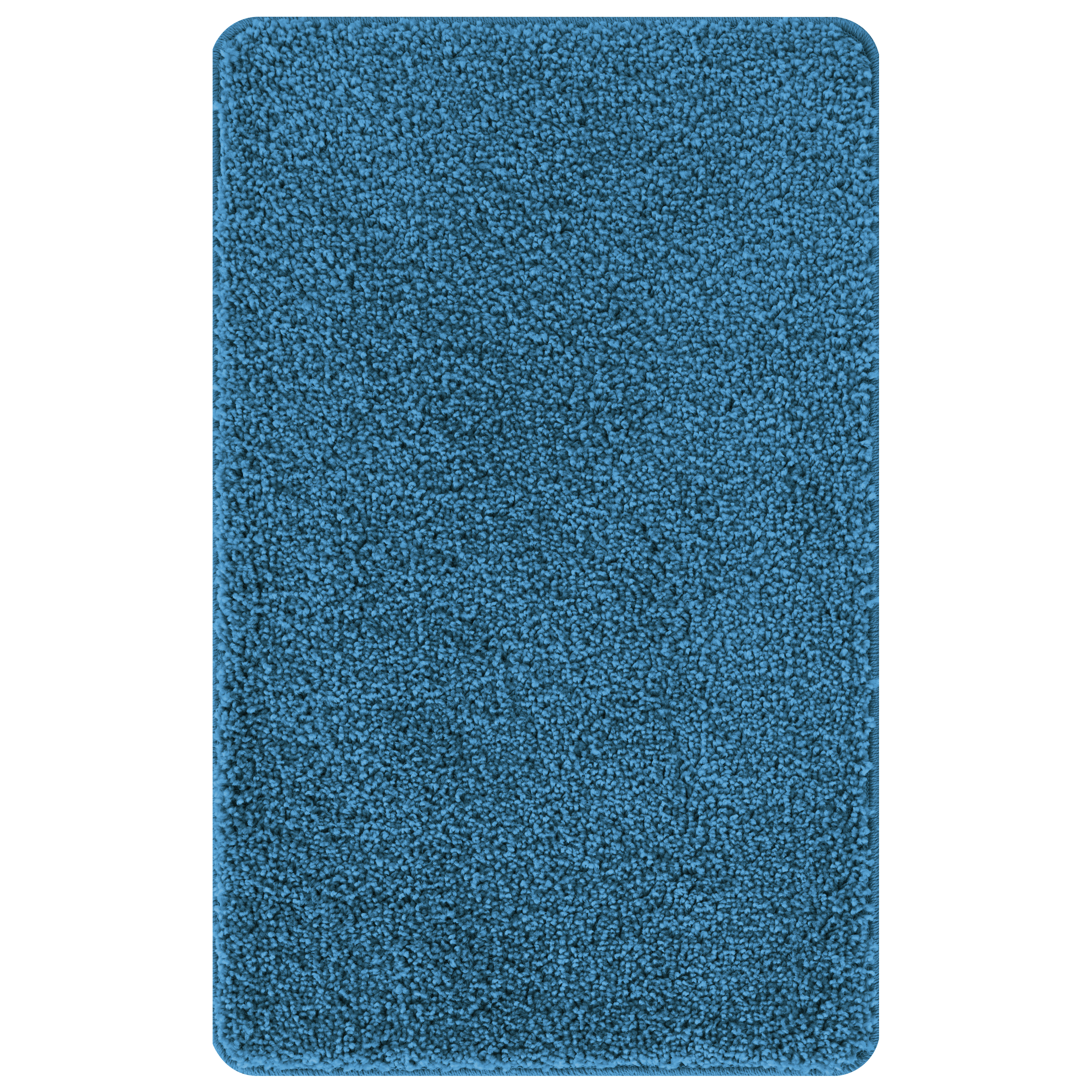 Tappetino da bagno rettangolare blu 50x80 cm in polipropilene antiscivolo