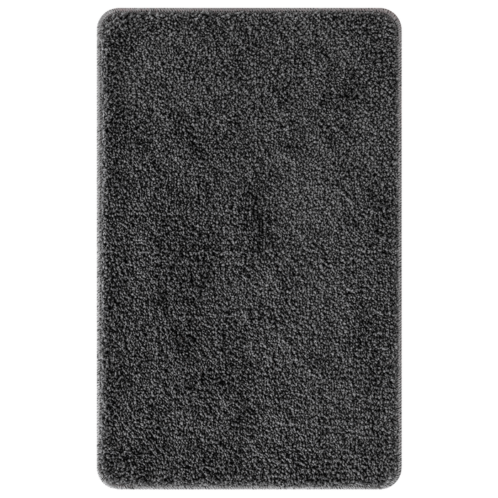 Tappetino da bagno rettangolare grigio scuro 60x90 cm in polipropilene antiscivolo