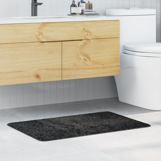 Tappetino da bagno rettangolare grigio scuro 60x90 cm in polipropilene antiscivolo