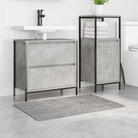 Tappetino da bagno rettangolare grigio 60x90 cm in polipropilene antiscivolo